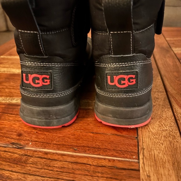 UGG Kids Black and Red Snow Boots